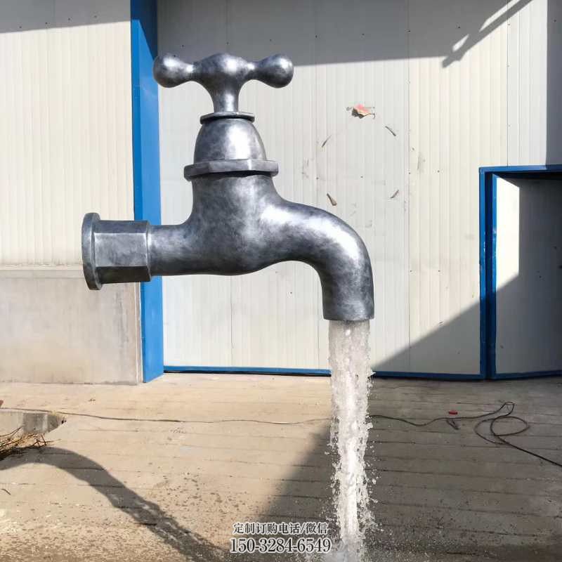 自来水流水壶雕塑，悬空艺术形式，自来水天壶雕塑生产